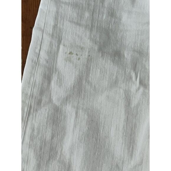 FRAME Denim Le High Flare Jeans Blanc •25• White Stretch Cropped Raw Hem - Picture 7 of 7